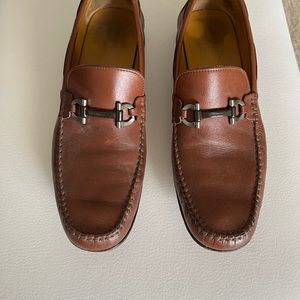 mens Ferragamo 11 1/2 D brown loafers